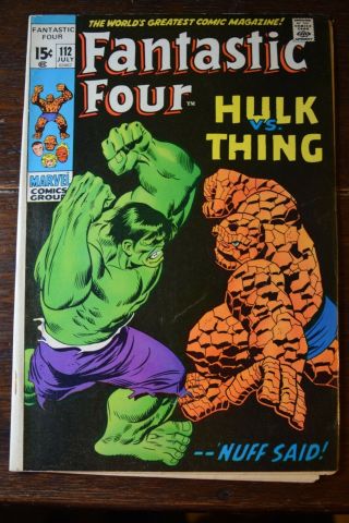 Fantastic Four 112,  Hulk Vs Thing Vg
