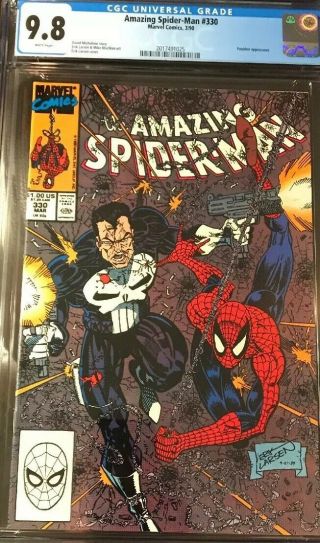 Spider - Man 330 - Cgc 9.  8 Nm/mt - Marvel 1990 - Punisher Erik Larsen