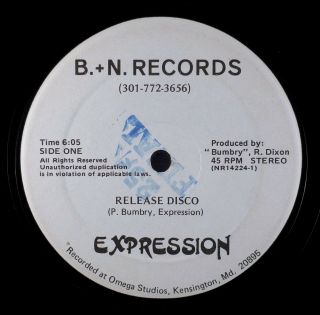Expression - Release Disco 12 " Ultra Rare Boogie Funk B,  N 