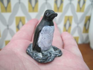 Unusual Miniature Cold Painted Bronze Of A Penguin Novelty Vienna Design