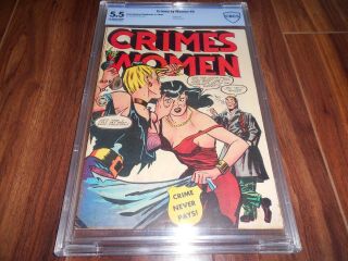 Crimes By Women 6 (4/1949) Cbcs 5.  5,  Classic Girl Fight Cover.  Acid In Face Panel