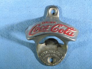 Vintage Starr X 2333088 Coca - Cola Wall Mount Bottle Opener 27 Brown Co Made Usa