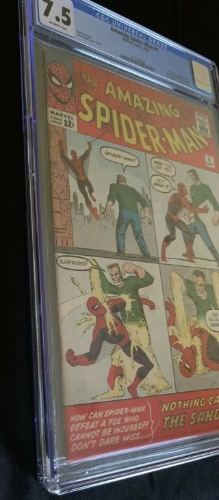 1963 MARVEL SPIDER - MAN 4; CGC UNIVERSAL 7.  5; OFF - WHITE PAGES. 3