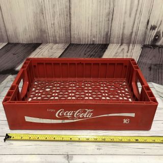 Vintage Coca Cola Red White Hard Plastic Bottle Holder Crate Case Stackable 5