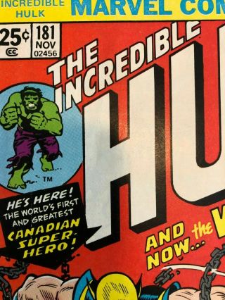 Incredible Hulk 181 - 1st Wolverine - Marvel Value Stamp Intact 4