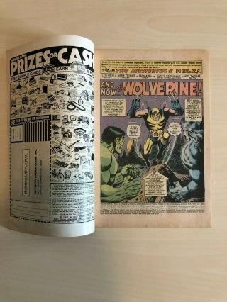 Incredible Hulk 181 - 1st Wolverine - Marvel Value Stamp Intact 5