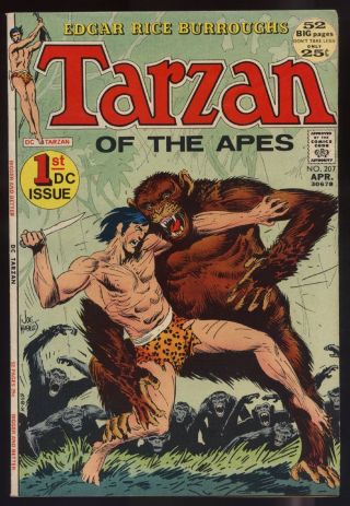 Tarzan 207 Apr 1972 Vf,  8.  5 1st Dc Issue Origin Joe Kubert Cover & Art 52 - Pages