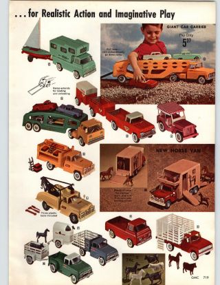 1962 Paper Ad 4 Pg Toy Truck Buddy L Structo Nylint Tonka Coca Cola Rv Camper