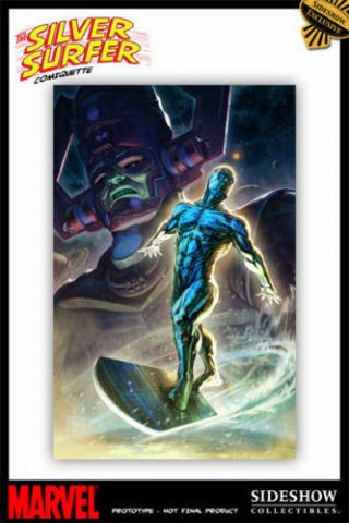 Sideshow Collectibles Silver Surfer Premium Format Statue Exclusive With Art 4
