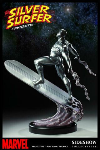 Sideshow Collectibles Silver Surfer Premium Format Statue Exclusive With Art 5