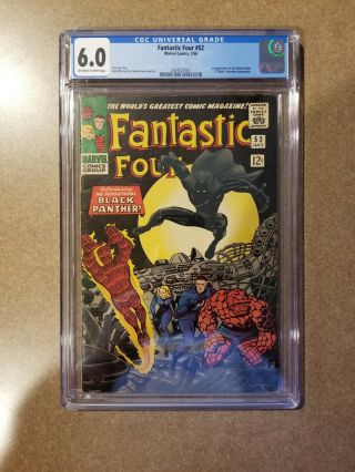 Fantastic Four 52 1966 Cgc 6.  0 Fn 1st Appearance Black Panther