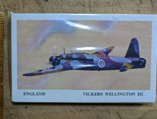 Vintage Cracker Jack Prize Mini War Plane Cards,  Package