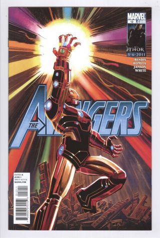 Avengers 12 (2011) Vf/nm Iron Man Wields Infinity Gauntlet Marvel Endgame