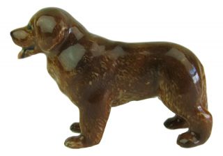 Miniature Porcelain Newfoundland Dog (red/tan) Figurine Approx 3.  5cm High