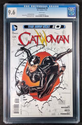 Catwoman 0 52 Cgc 9.  6 White Pages (dc Comics 2012)