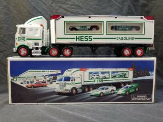 Vintage Collectible 1997 Hess Toy Truck & Racers
