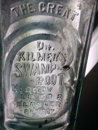 Vintage antique glass medicine bottles Dr.  Kilmers swamp root kidney liver cure 2