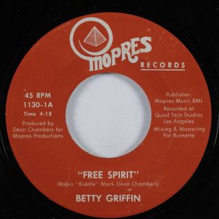 Modern Soul Boogie 45 Betty Griffin Spirit Mopres Hear