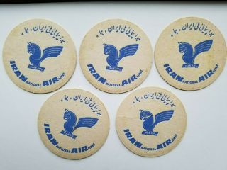 Iran National Airlines - Coasters - Vintage 1960 