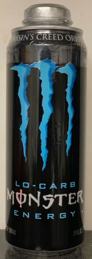 Lo Carb Monster Energy Drink 24 Fl Oz Full Can Assassins Creed Origins Rare