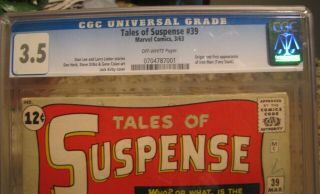 Tales of Suspense 39 CGC 3.  5 (Mar 1963,  Marvel) Iron Man 1st App. 2