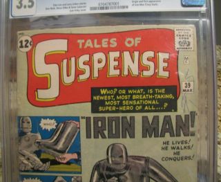 Tales of Suspense 39 CGC 3.  5 (Mar 1963,  Marvel) Iron Man 1st App. 3