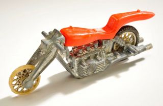 Vintage Mattel Hot Wheels Redline Rrrumblers High Tailer Orange Motorcycle - Parts