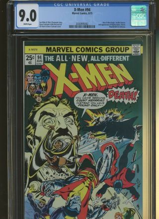 X - Men 94 Cgc 9.  0 | Marvel 1975 | X - Men Begins.  2nd X - Men.  Sunfire Leaves