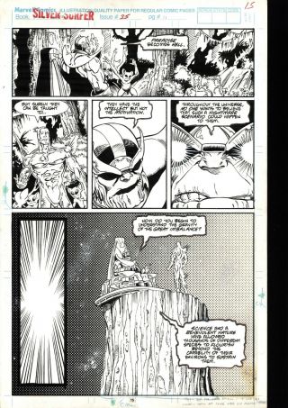 Silver Surfer 35 Page 15 Thanos Jim Starlin Ron Lim Artwork Avengers
