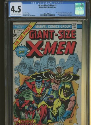 Giant - Size X - Men 1 Cgc 4.  5 | Marvel 1975 | 1st X - Men Team 2nd Full Wolverine