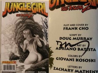 Jungle Girl Season 2 4 Signed 2x Sketch Variant Frank Cho Batista Cavewoman Nm