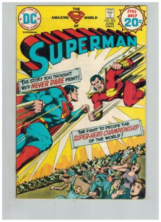 Superman 276 Vs Captain Marvel 1st Captain Thunder (shazam) Fn/vf 1974