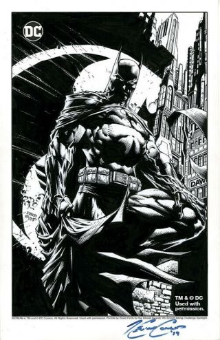 Batman Art Signed David Finch & Kevin Conrad W/ 