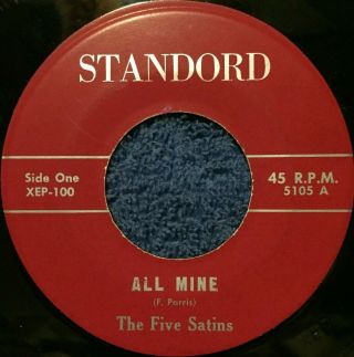 The Five Satins - All Mine / Rose Mary - Standord 5105 Nm