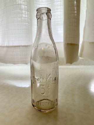 Vintage Lemon Kola 5 Cents Bottle,