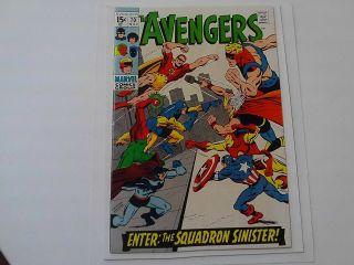 Marvel The Avengers 70 1969 Very Nm Cap,  Iron Man,  Thor Cover