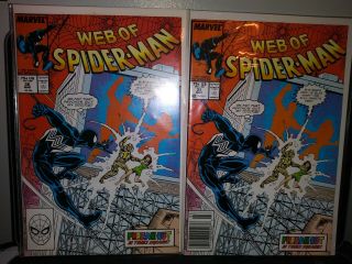 2x Web Of Spider - Man 36 - 1st App Tombstone Fn/vf Newsstand & Direct Edition