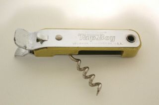 Vintage Vaughan Yellow Tap Boy Tapboy Can Corkscrew And Bottle Opener