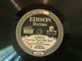 Georgia Melodians Edison Diamond Disc 51588 Give Us The Charleston / Yes Sir