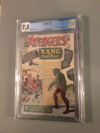 Avengers 8 Cgc 7.  5 (vf -) 1st Kang,  Marvel Silver Age