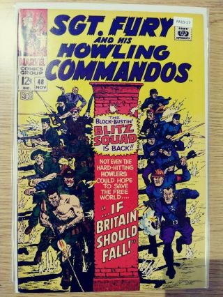 Sgt.  Fury And His Howling Commandos 48 Fn/vf Marvel Pa10 - 17