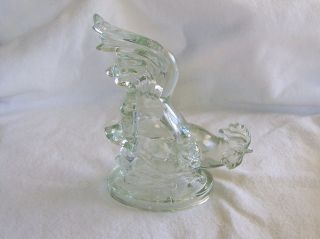 Vintage Haley/kemple Crystal Glass Rooster Head Down