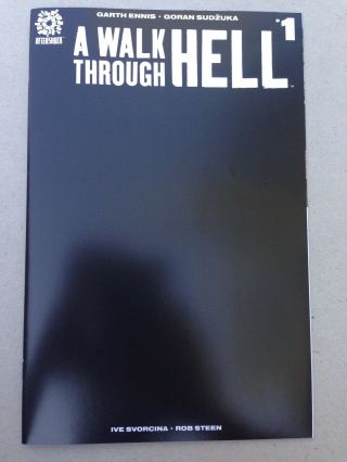 A Walk Through Hell 1 All Black Cover B Variant Garth Ennis Nm Aftershock