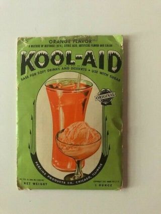 Vintage Orange Kool - Aid Packet 1942 Orange Flavor
