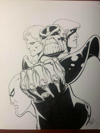 Jim Starlin Commission Art - Thanos - Infinity Gauntlet