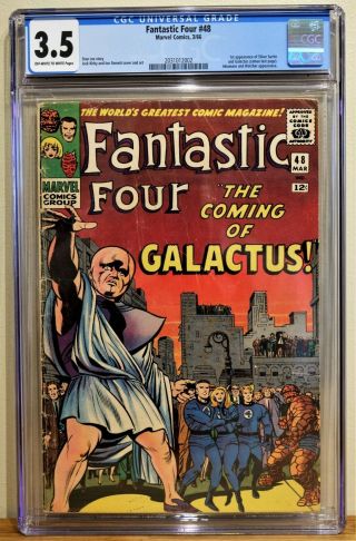 Fantastic Four 48 Cgc 3.  5 - Ow/w Pages 1st App Silver Surfer & Galactus