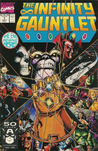 Infinity Gauntlet 1 First Issue 1st Avengers Endgame Thanos Jim Starlin 1991