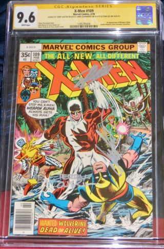 X - Men 109 Cgc 9.  6.  Signed By Lee,  Claremont & Austin.  First Weapon Alpha