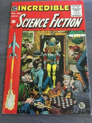 Incredible Science Fiction 32 1955 Vg, .  Williamson/krenkel Art Jack Davis Cover
