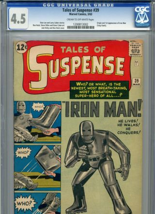 Tales Of Suspense 39 Cgc Graded 4.  5 (1963 Marvel) 1st Tony Stark Iron Man